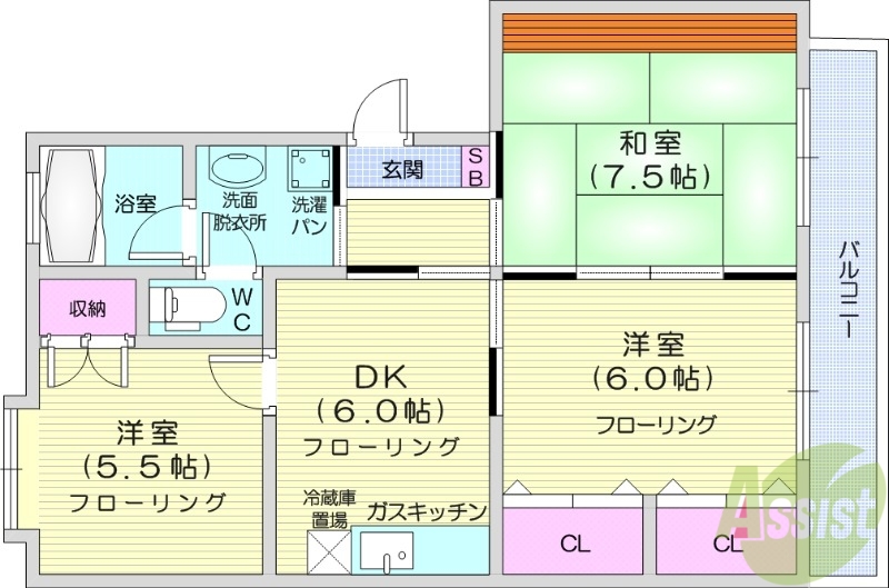 ハイネス高砂の間取り