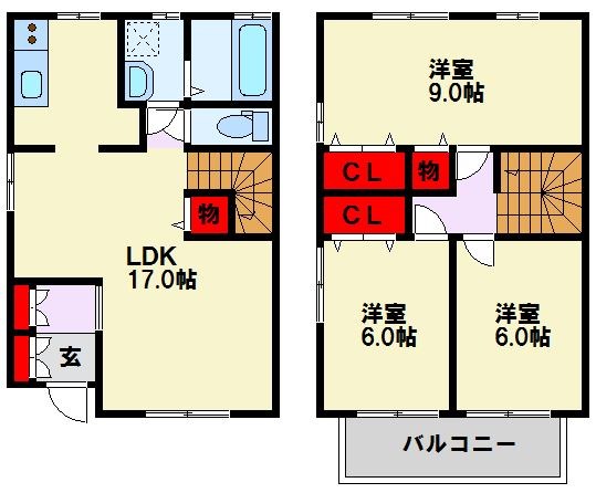 ケイズスクエア B棟の間取り