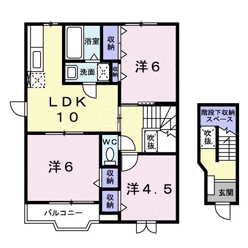 エンゼルヒルズ　Ａ棟の間取り