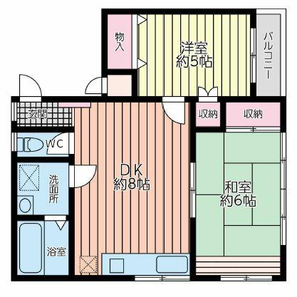 【川崎市川崎区旭町のマンションの間取り】