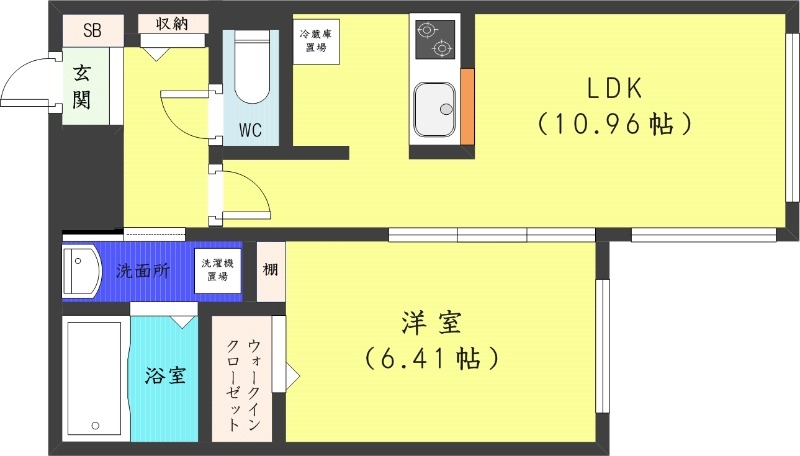 札幌市中央区南十七条西のマンションの間取り