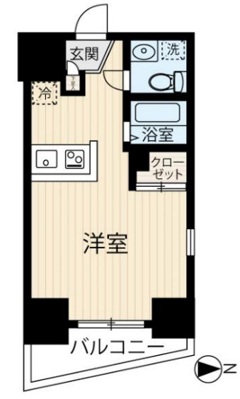 港区麻布十番のマンションの間取り