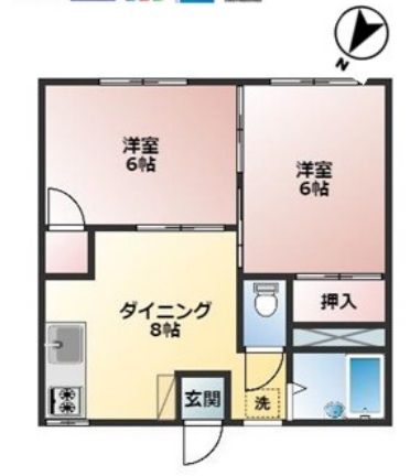 ドエル西八の間取り