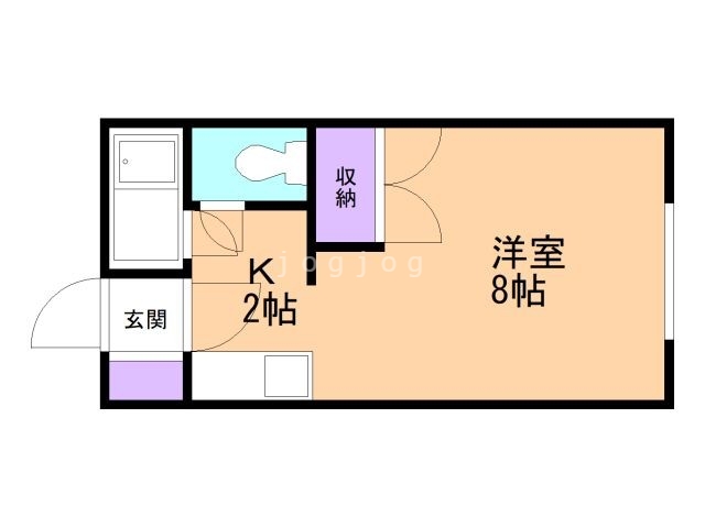 札幌市北区北三十七条西のアパートの間取り