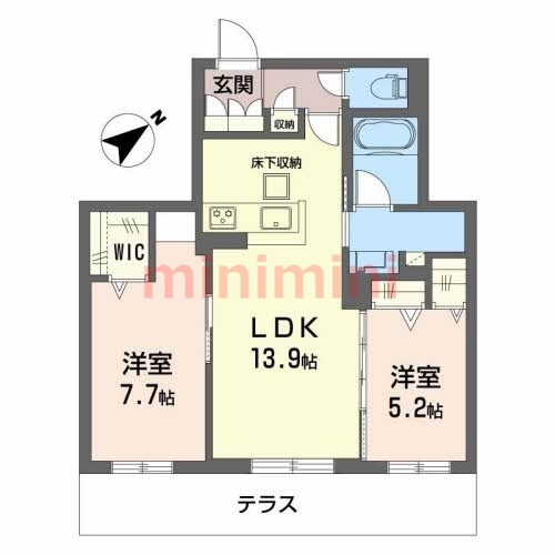 【シャーメゾンステージ茨木春日の間取り】