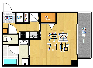 伊丹市東有岡のマンションの間取り