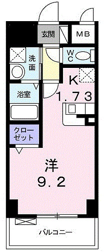 川越市通町のマンションの間取り