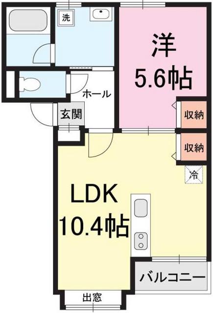 シャレー小新南IIＢ棟の間取り