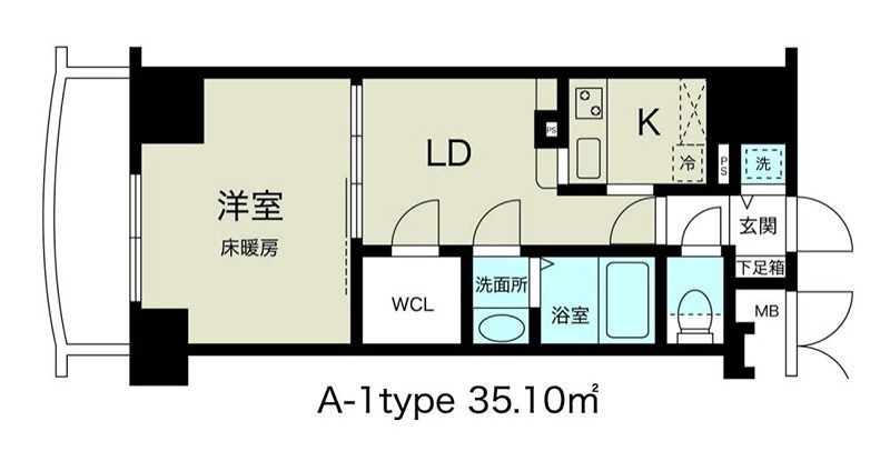 大阪市淀川区宮原のマンションの間取り