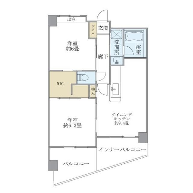 荒川区東尾久のマンションの間取り