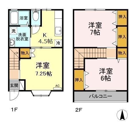 ヴィラぶどうの木Ａの間取り