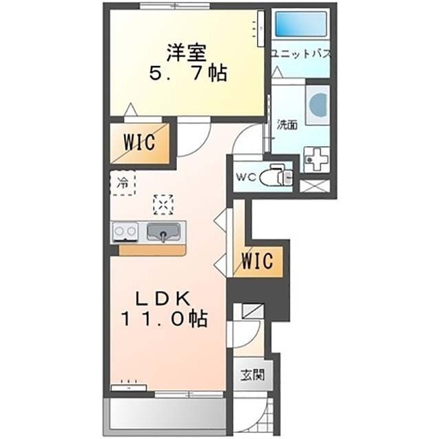 仮）阿見町若栗新築アパートの間取り