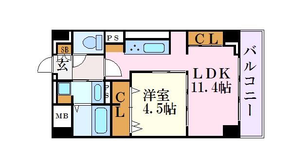 プレミアムコート新栄の間取り