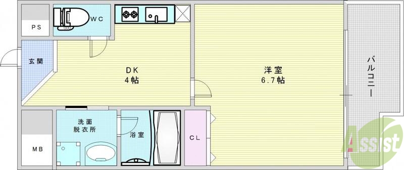 アルグラッド野田阪神の間取り