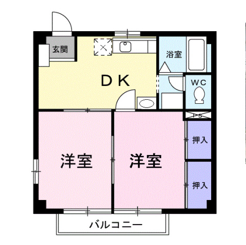 【広島市安佐南区祇園のアパートの間取り】