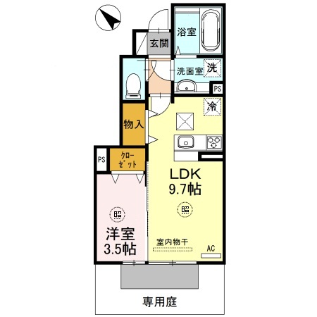 三木市緑が丘町西のアパートの間取り