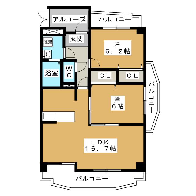 Ｒｏｌｌｉｎｇ　Ｈｉｌｌｓの間取り