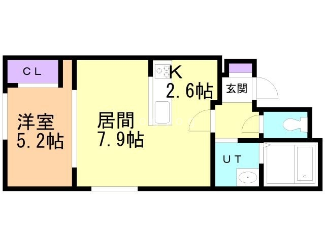 札幌市豊平区平岸五条のマンションの間取り