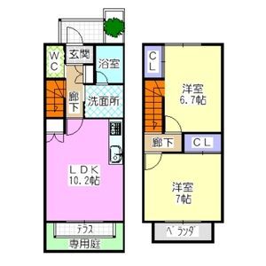 【名古屋市港区東土古町のアパートの間取り】