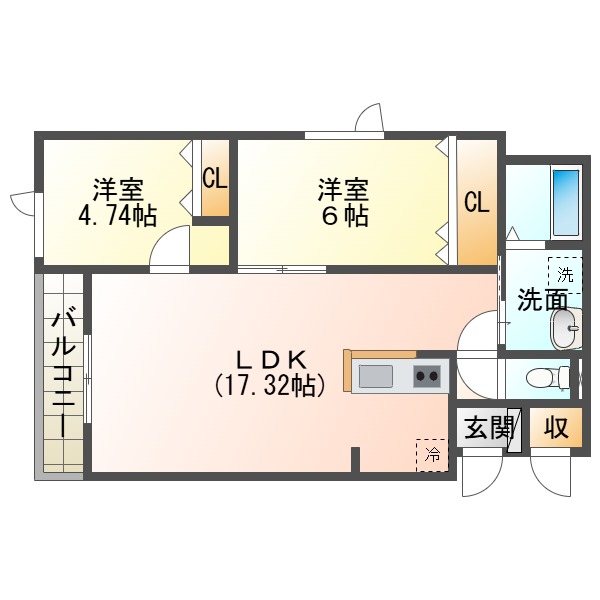 仮）大成町1丁目新築APの間取り