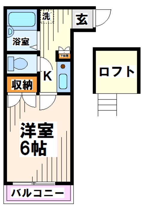 府中市朝日町のアパートの間取り