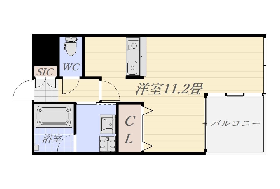 アークネスト高見馬場の間取り