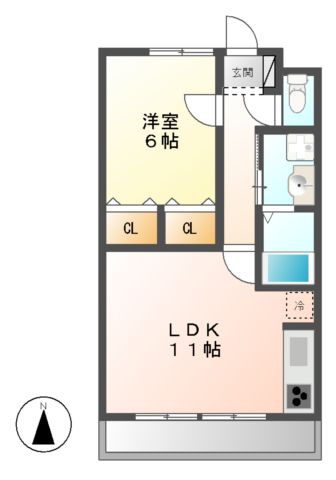 アンプルール　リーブル　桜田の間取り