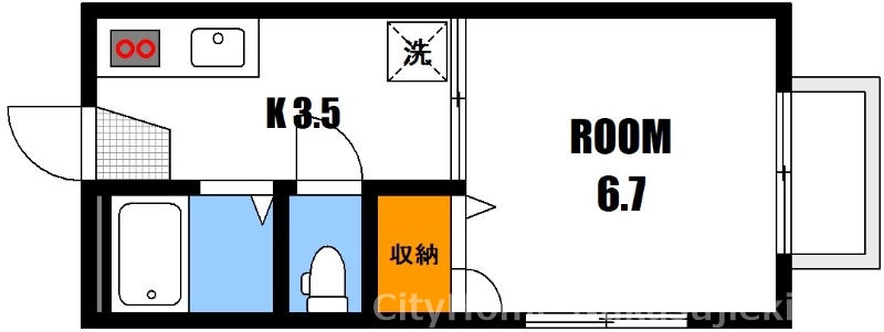 広島市安佐北区深川のアパートの間取り