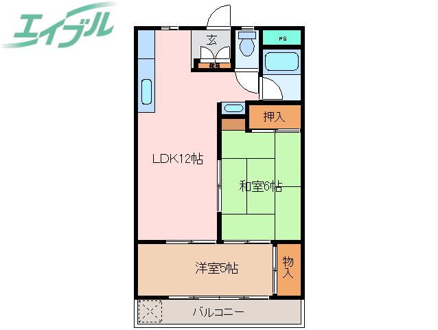 奥伊勢マンションの間取り