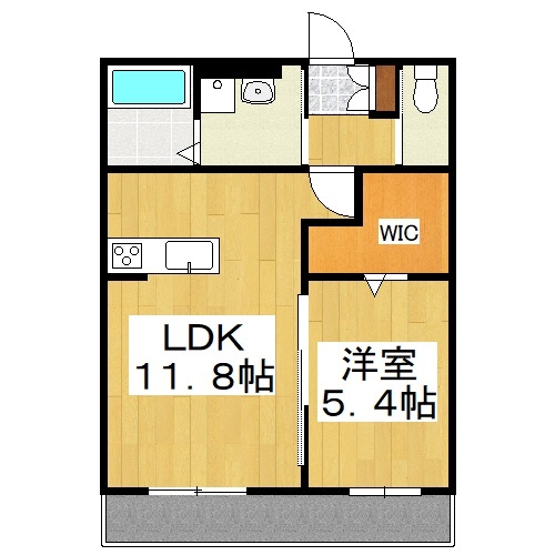 【岡山市東区金岡東町のアパートの間取り】