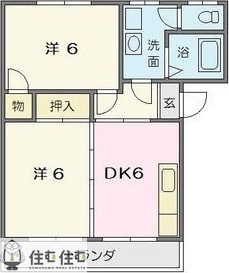 ハイツ朝日ケ丘Aの間取り