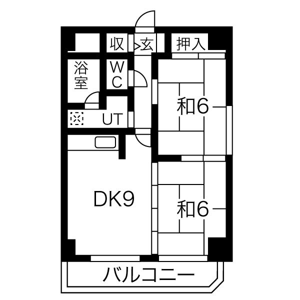 札幌市中央区南五条西のマンションの間取り