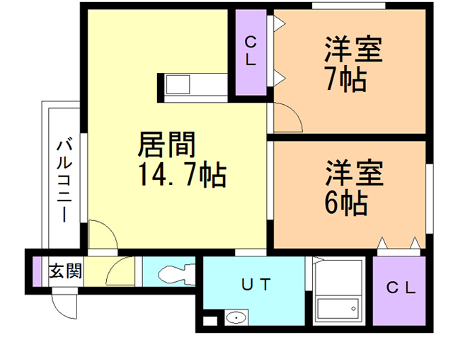 勇払郡厚真町字上厚真のアパートの間取り