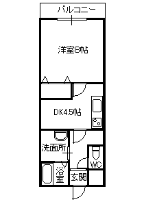 ＪＲ仙山線 山形駅 徒歩27分 5階建 築19年の間取り写真