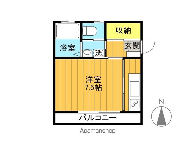 ＪＲ東北本線 郡山駅 徒歩9分 4階建 築50年の間取り写真