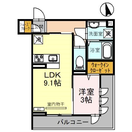 ラルジュ飯塚の間取り写真