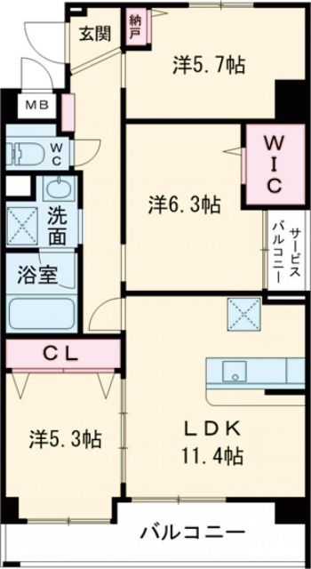 ビーソルトの間取り写真