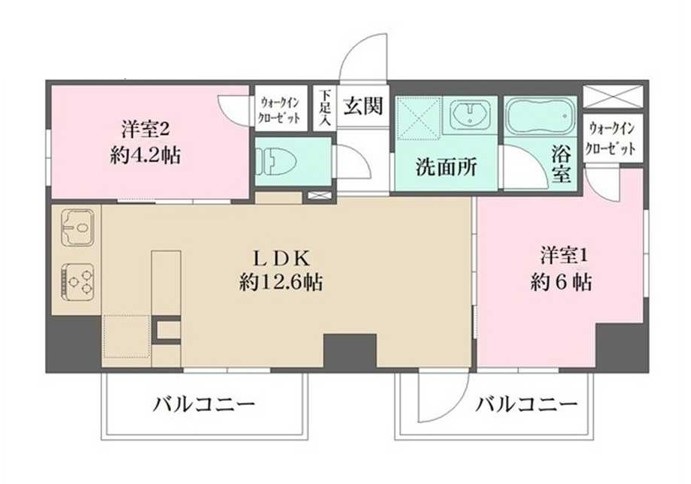 東京メトロ千代田線 西日暮里駅 徒歩3分 15階建 築4年の間取り写真