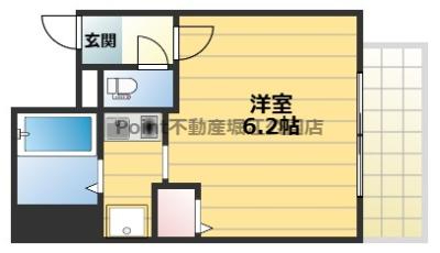 地下鉄谷町線 谷町六丁目駅 徒歩4分 11階建 築26年の間取り写真