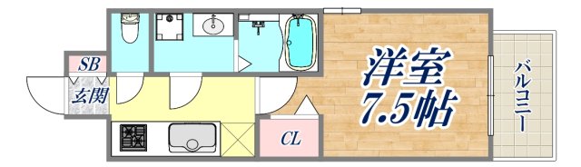レジュールアッシュ神戸元町の間取り写真