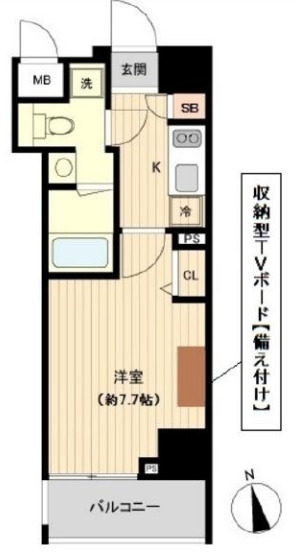 ＪＲ山手線 上野駅 徒歩9分 15階建 築8年の間取り写真