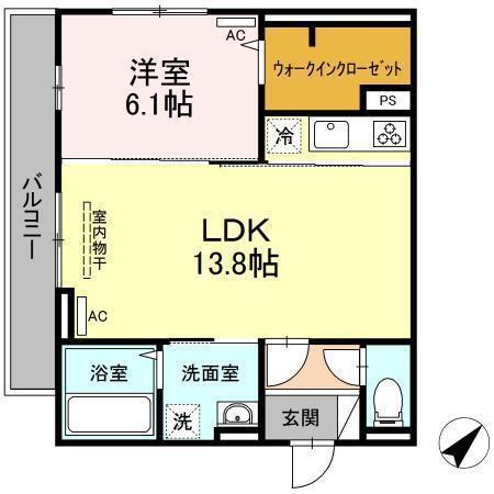 クレストヒルズA棟の間取り写真