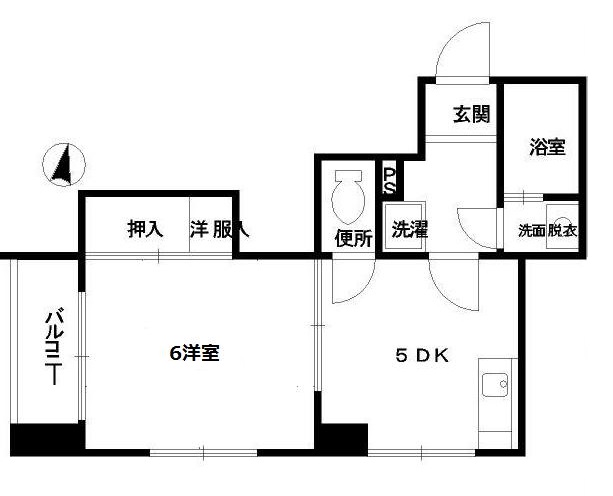 広島市南区比治山本町のマンションの間取り