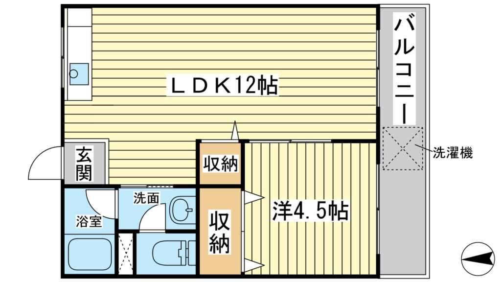 南ハイツの間取り