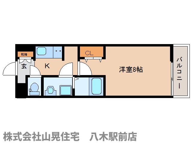 橿原市石川町のアパートの間取り