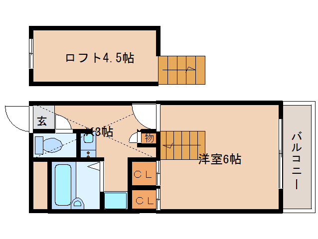 相楽郡精華町光台のマンションの間取り