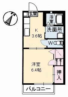 グリーンルーフ沖野上の間取り