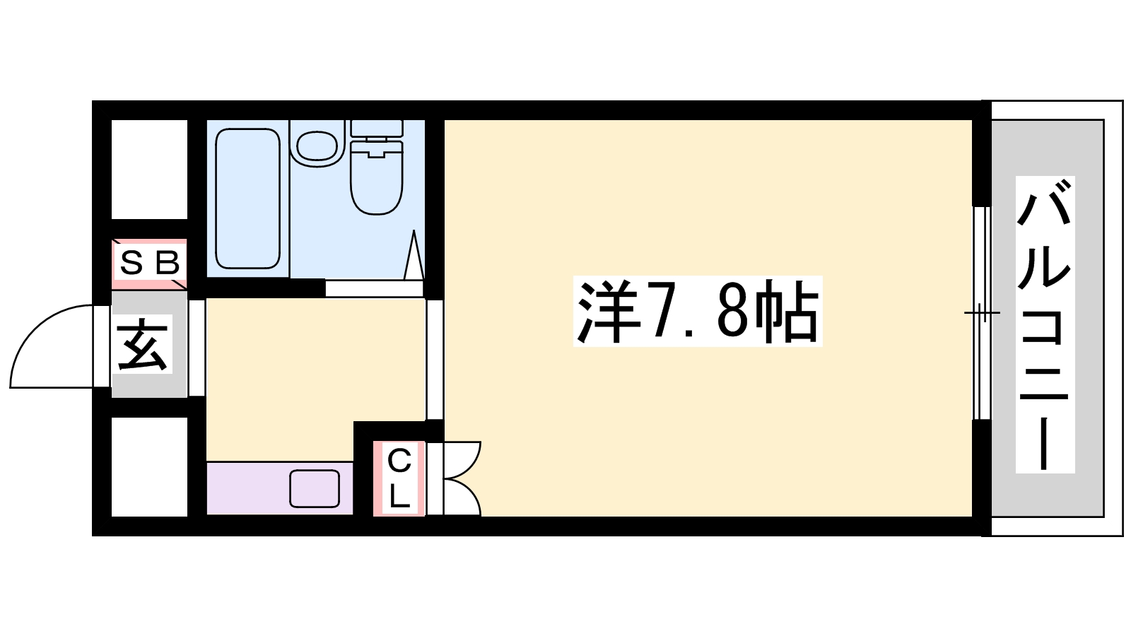 姫路市梅ケ谷町のマンションの間取り