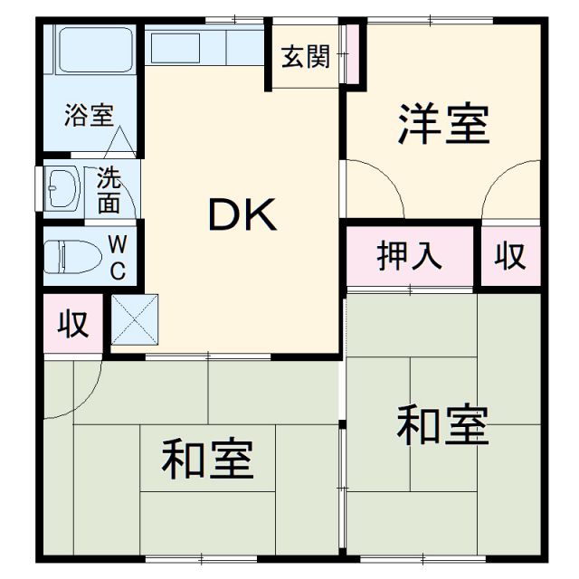 横須賀市野比のアパートの間取り