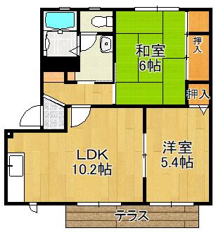 アガーペ御陵前Ａの間取り